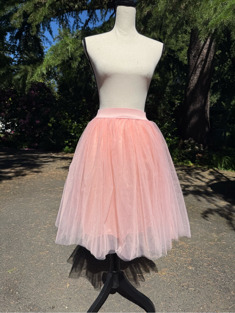 Handmade Pink Tulle Skirt - Soft Pleated Ballet Style